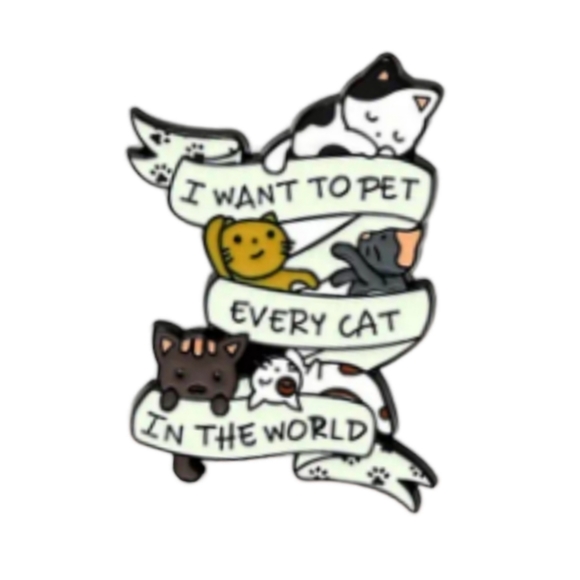 I Want To Pet Every Cat Pin - Picture 3 of 4